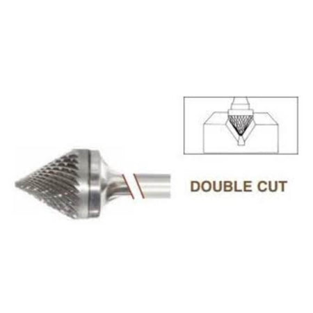 Norseman 60° Kegelform Doppelschnitt Hartmetallfräser