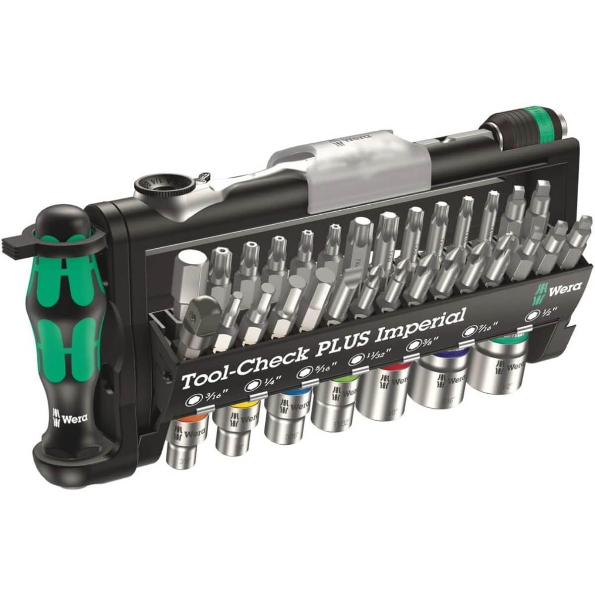 WERA WER-056491 - Tool-Check Plus Bit Ratchet Set with Sockets - Imperial