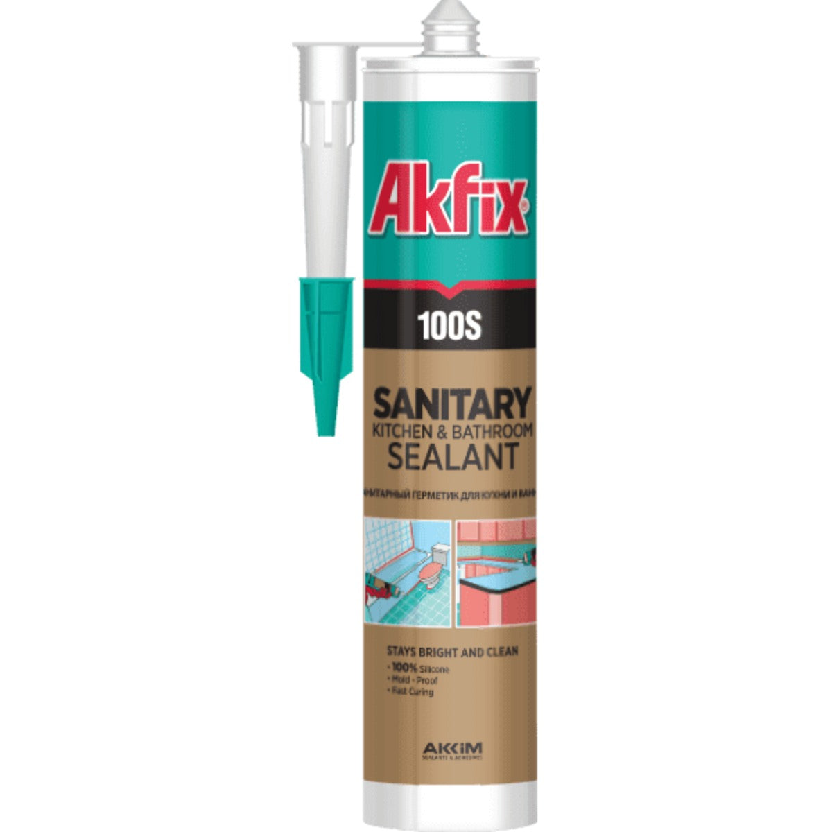 AKFIX 100S - Sanitary Kitchen & Bathroom Silicone