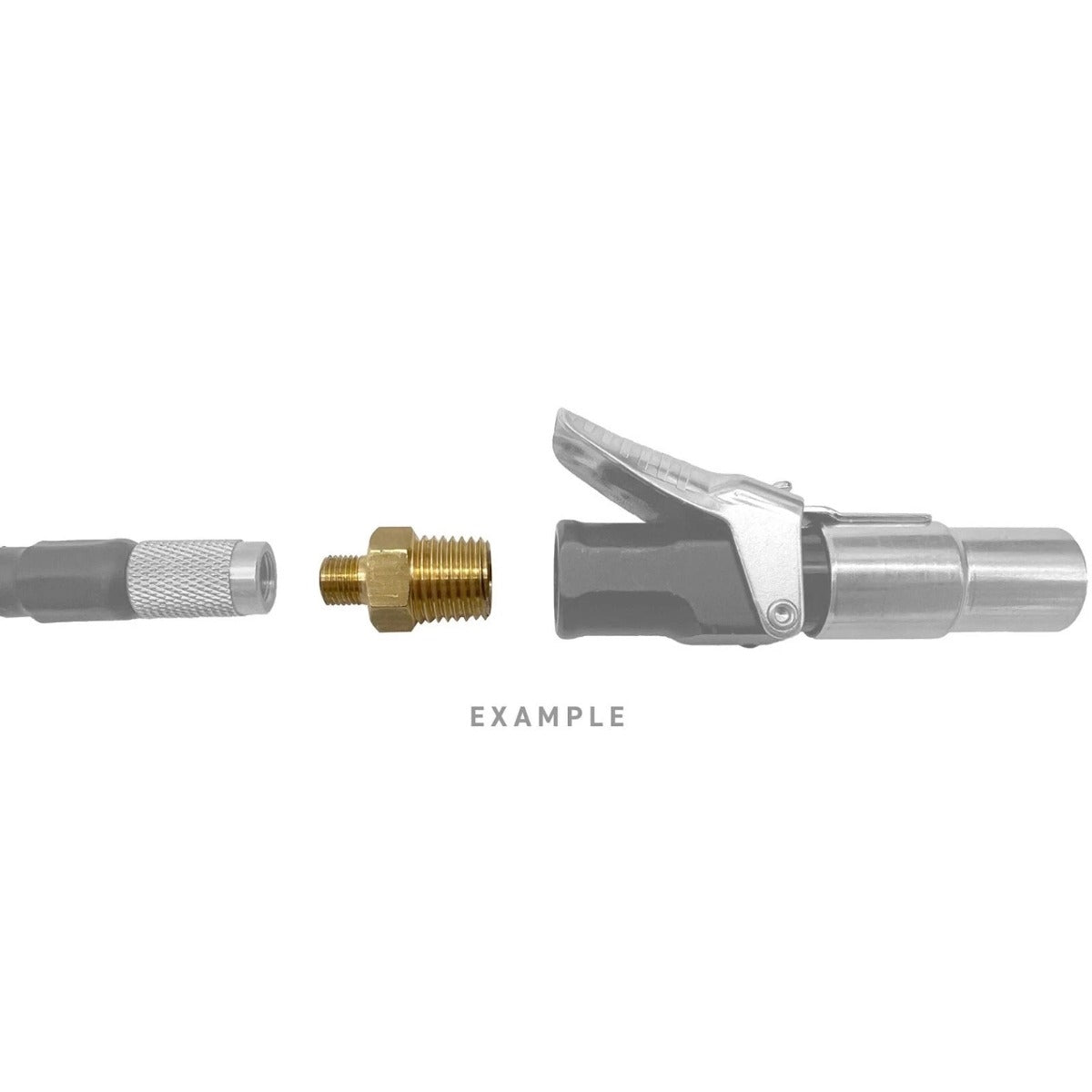 LockNLube LNL65196 - LockNFlate Tire Inflator Adapter, 1/4" NPT (M) to Schrader Valve (M)