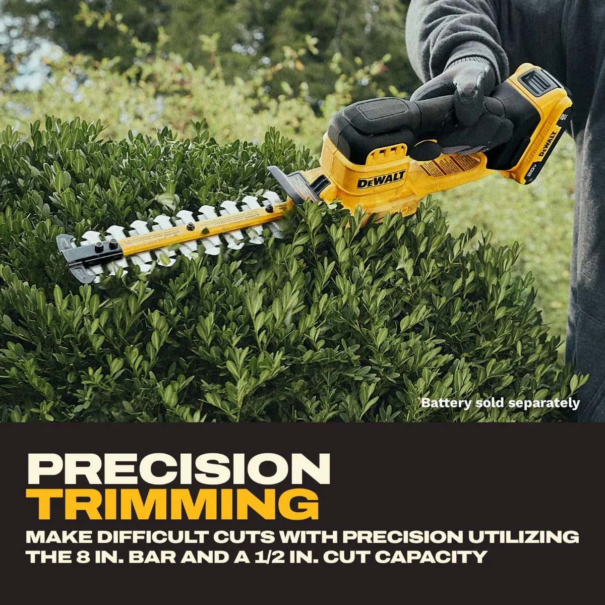 DeWalt DCHT823B - 20V MAX 8 in. Compact Cordless Hedge Trimmer