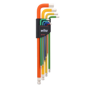 WIHA WIH-66980 - 9pc Metric Ball End Colour Coded Hex Key Set