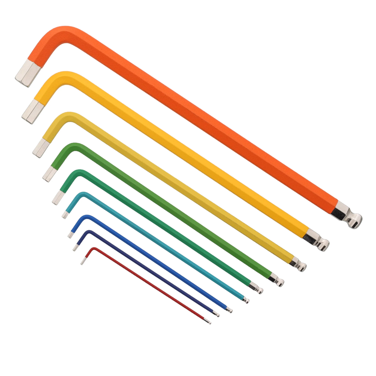 WIHA WIH-66980 - 9pc Metric Ball End Colour Coded Hex Key Set