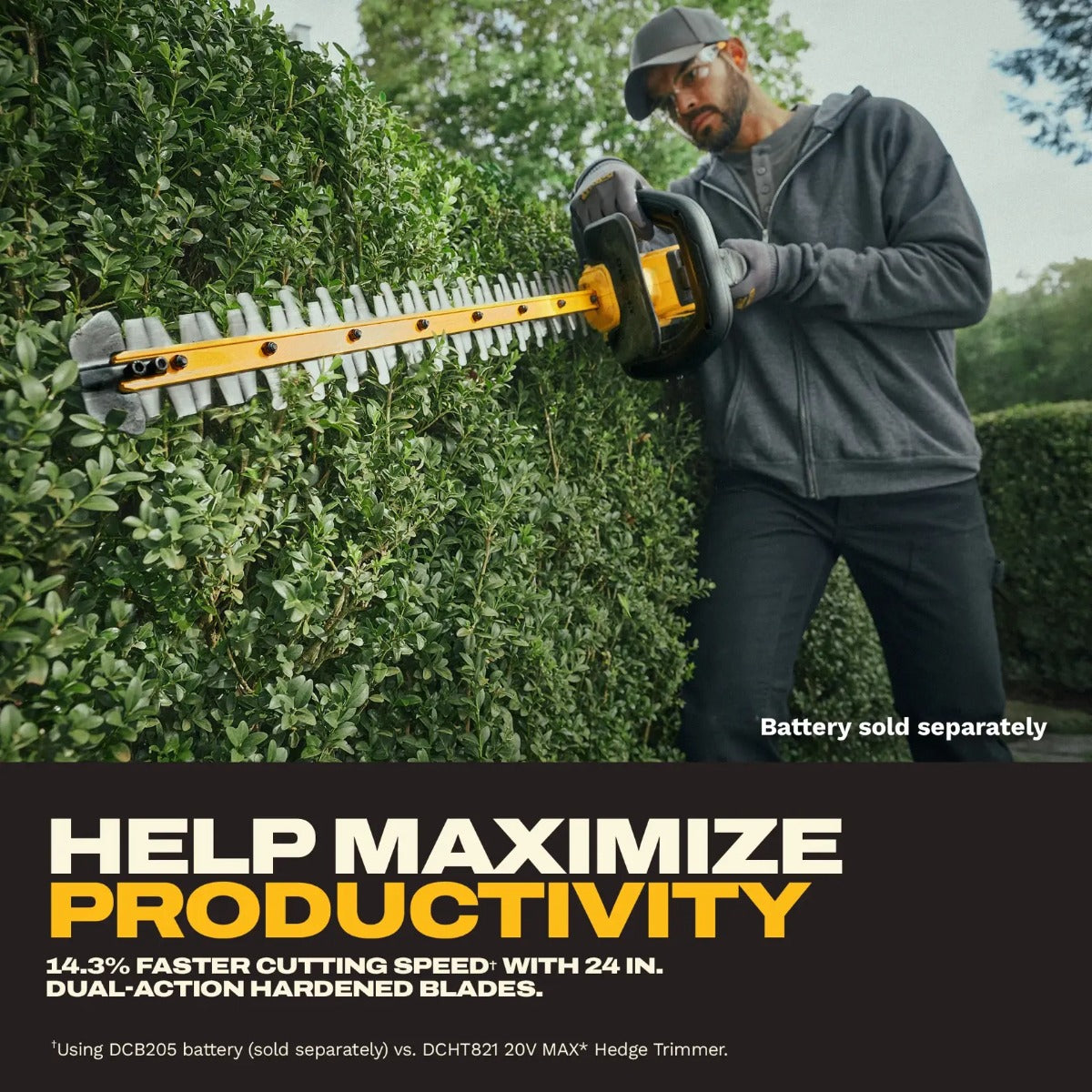 DeWalt DCHT826P1 - 20V MAX XR 24 in. Brushless Cordless Hedge Trimmer Kit