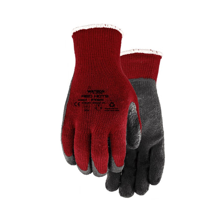 Watson 320I-L Größe 9 Red Hots Sandy Rubber Latex Handfläche beschichtet Fleece gefüttert Winterhandschuh