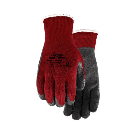 Gants d'hiver Watson 320I-XL taille 9 Red Hots Sandy en latex de caoutchouc, paume enduite et doublure polaire