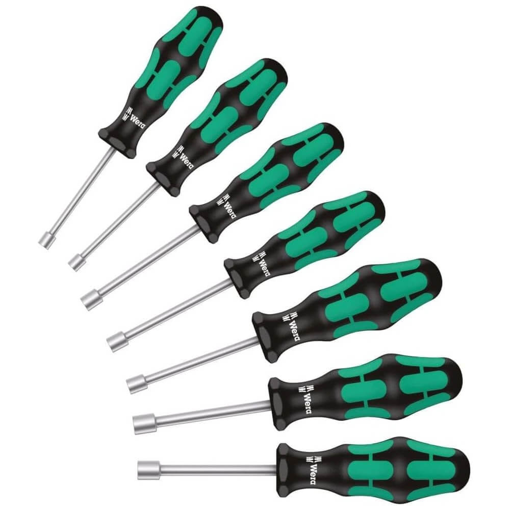 WERA WER-345230 - 7PC HOLLOW-SHAFT IMPERIAL NUT DRIVER SET