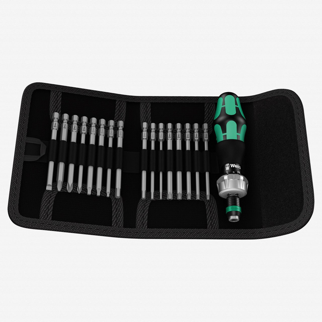WERA 051041  -  Kraftform Kompakt 60 RA SAE Pouch Set - Wise Line Tools