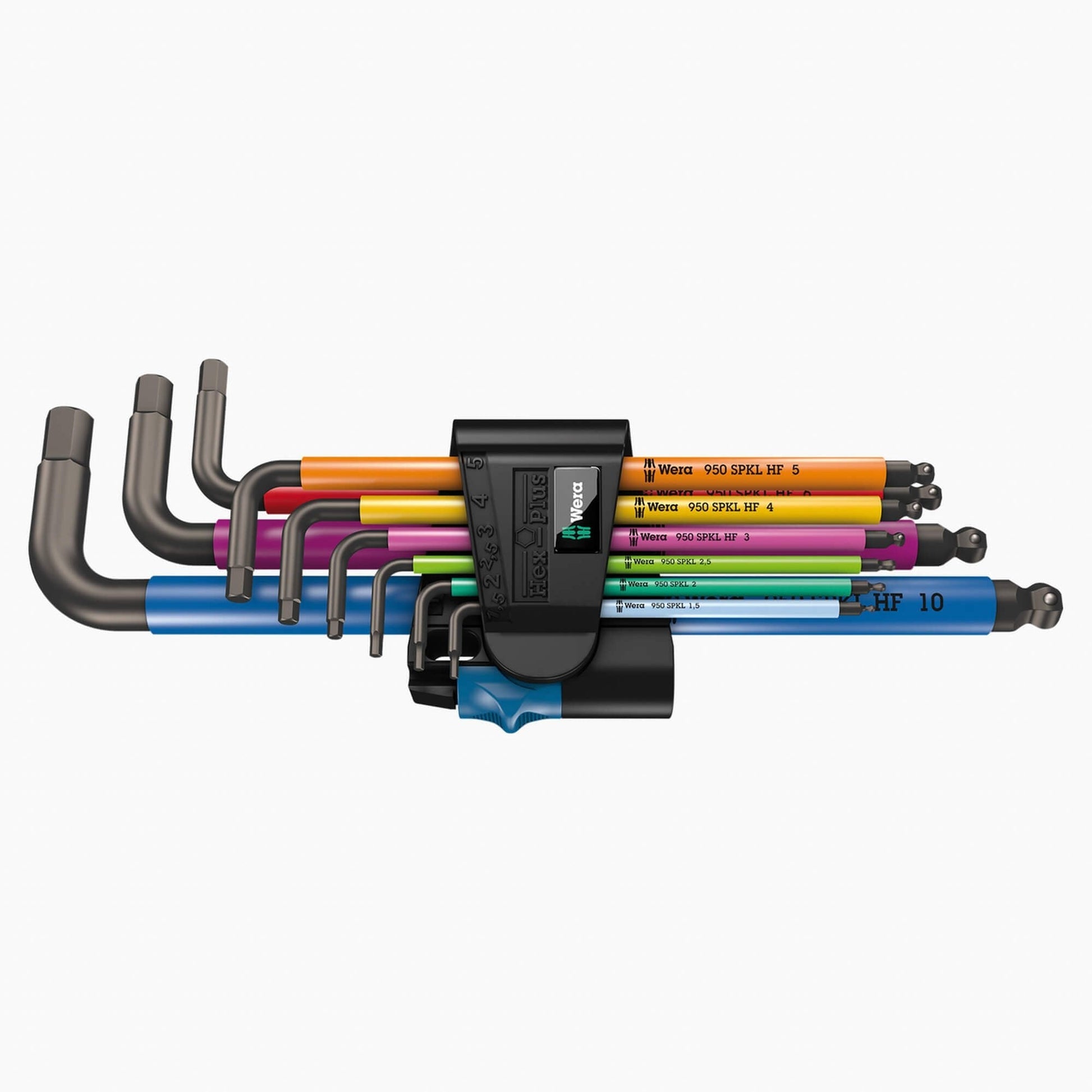 WERA  Wera 022210 Multicolor Metric L-key Set with Holding Function - Wise Line Tools