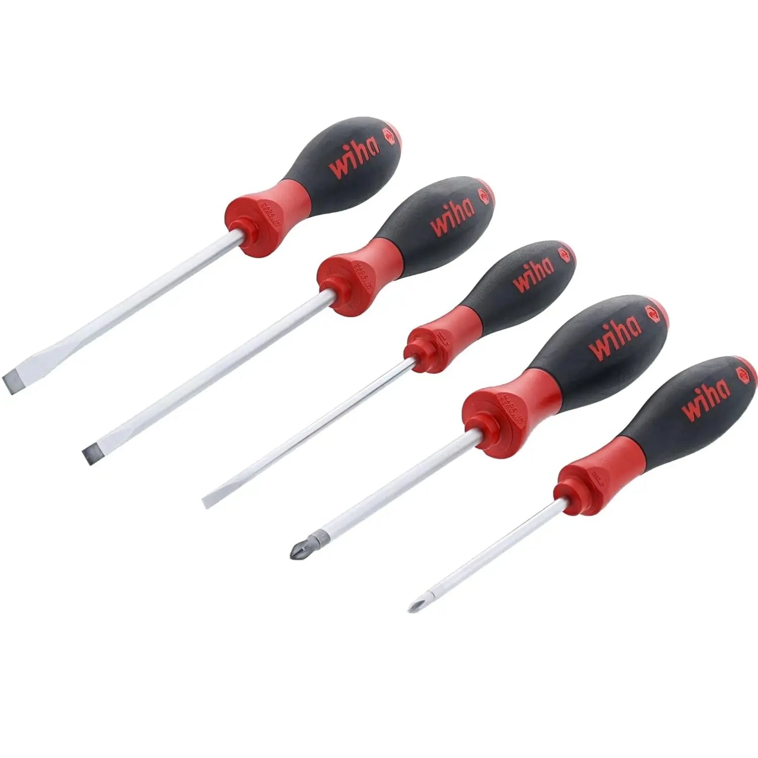 WIHA WIH-30277 - 5pc SoftFinish Screwdriver Set - Slotted & Phillips WIHA