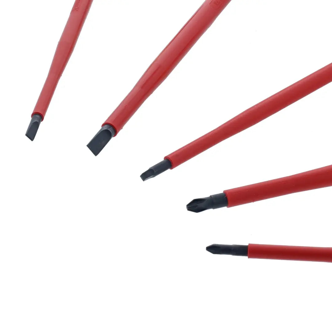 WIHA WIH-32059 - 5pc Insulated SoftFinish Screwdriver Set - Slotted, Phillips & Square WIHA