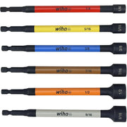 WIHA WIH-70486 - 6pc SAE Colour Coded Magnetic Nut Setter Set WIHA