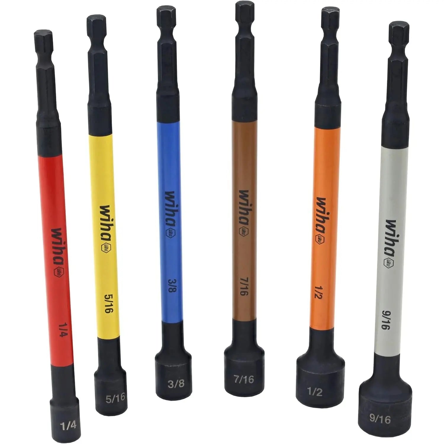 WIHA WIH-70486 - 6pc SAE Colour Coded Magnetic Nut Setter Set WIHA