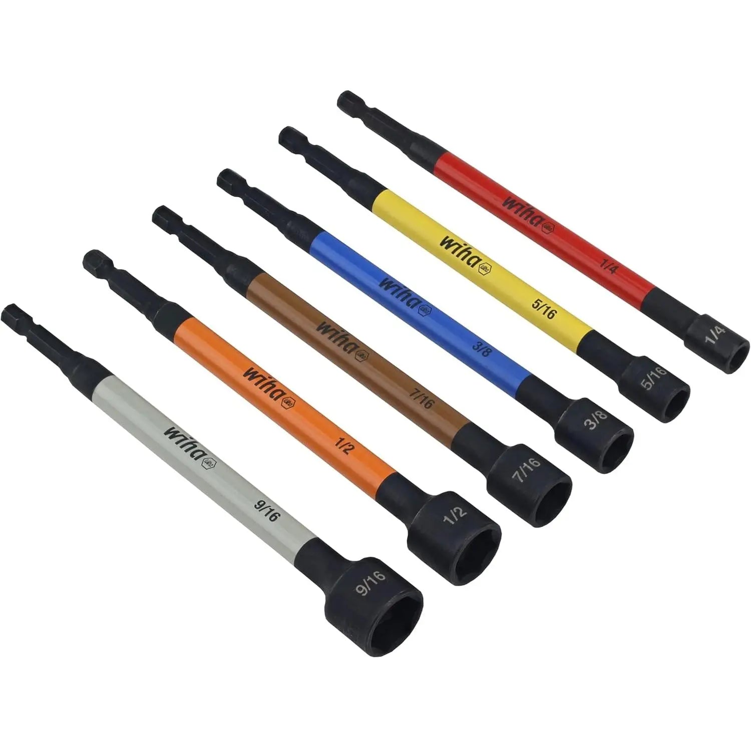 WIHA WIH-70486 - 6pc SAE Colour Coded Magnetic Nut Setter Set WIHA