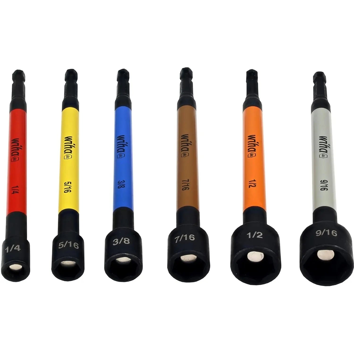 WIHA WIH-70486 - 6pc SAE Colour Coded Magnetic Nut Setter Set WIHA