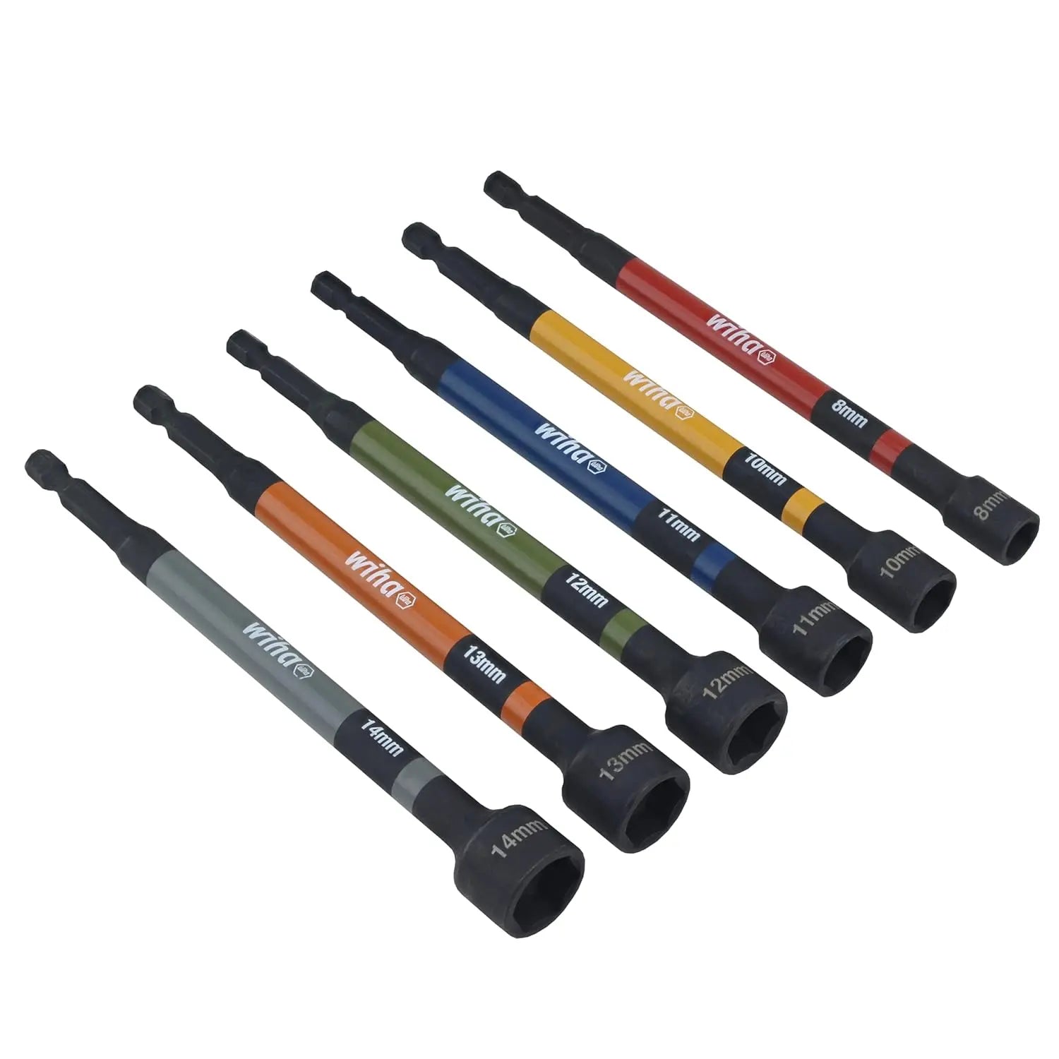 WIHA WIH-70487 - 6pc Metric Colour Coded Magnetic Nut Setter Set WIHA