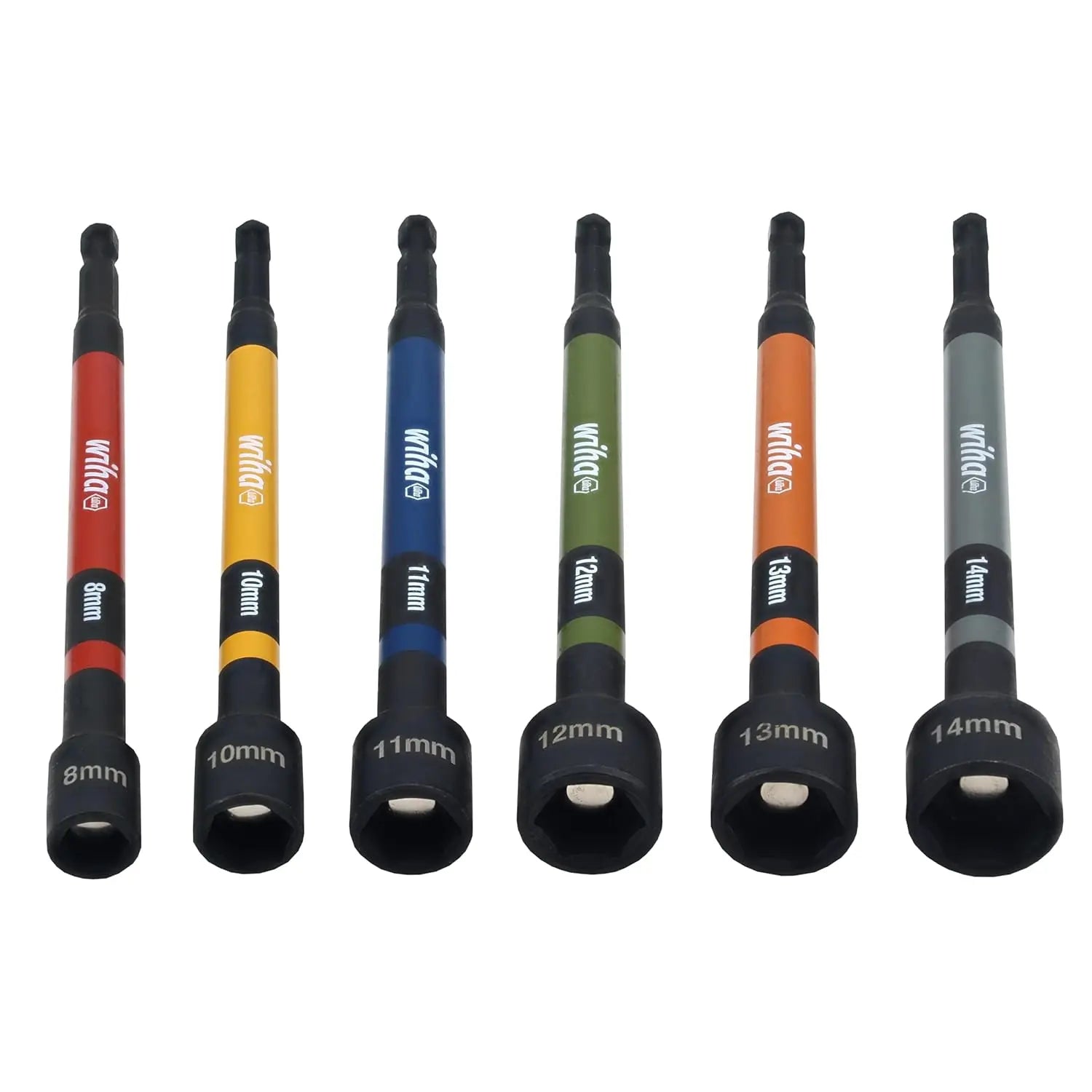 WIHA WIH-70487 - 6pc Metric Colour Coded Magnetic Nut Setter Set WIHA