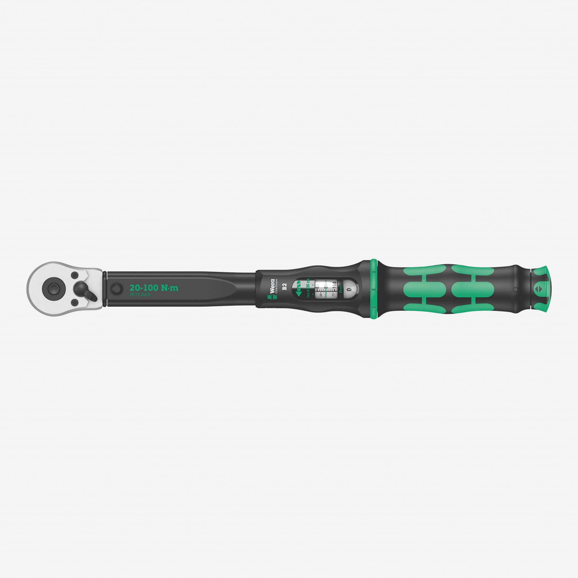 WERA WER-075611 - Click-Torque B 2 torque wrench with reversible ratchet, 3/8" x 20-100 Nm"