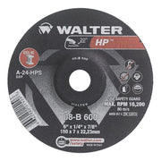 Walter 08B600  -  6"x1/4" HP Grinding Wheel - Wise Line Tools
