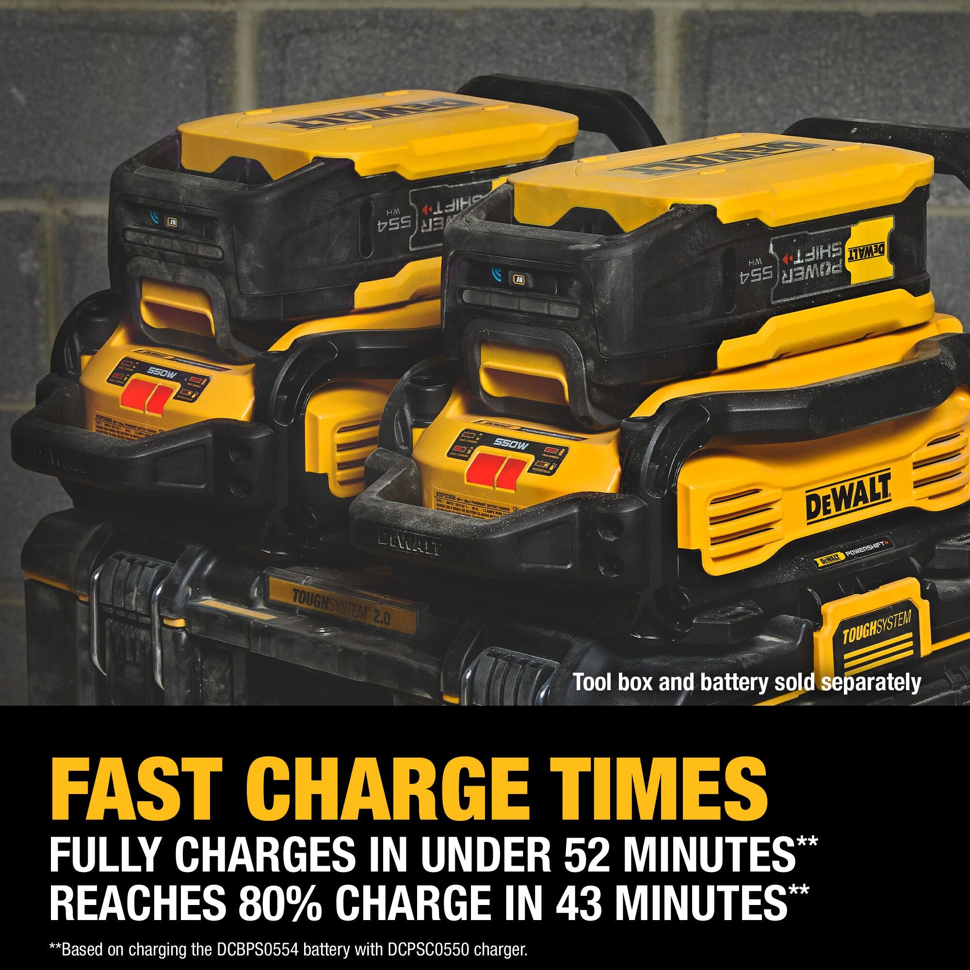 Chargeur DEWALT DCBPSC0550 - POWERSHIFT 550 W