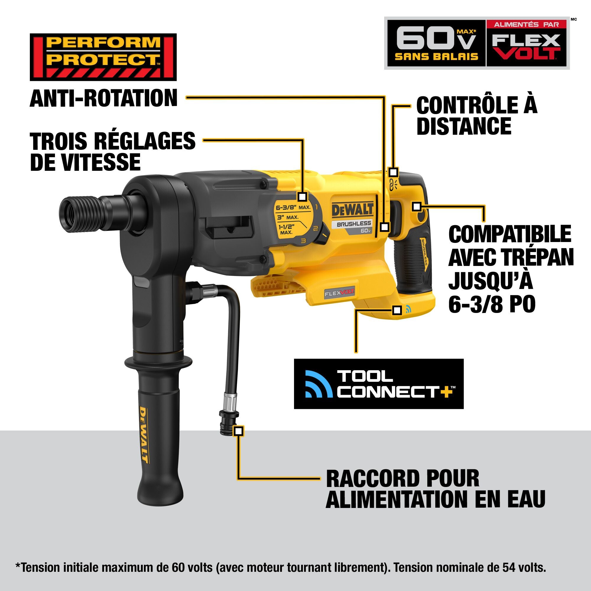 DEWALT DCPS150AG2 - POWERSHIFT  6-3/8 in. Core Drill Stand Kit