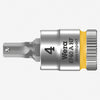 WERA WER-003333 - 8740 A Zyklop Bit Socket with 1/4" Drive with Holding Function , 4.0 x 28 mm