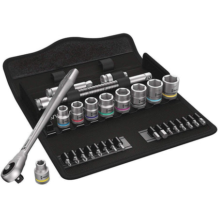 Wera  004048-   8100 SB 8 Zyklop Metal Ratchet Set with Switch Lever, 3/8" Drive - Wise Line Tools