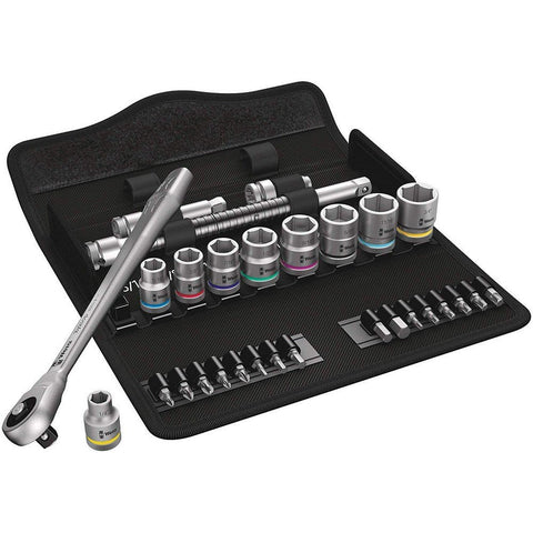 Wera  004048-   8100 SB 8 Zyklop Metal Ratchet Set with Switch Lever, 3/8" Drive - Wise Line Tools