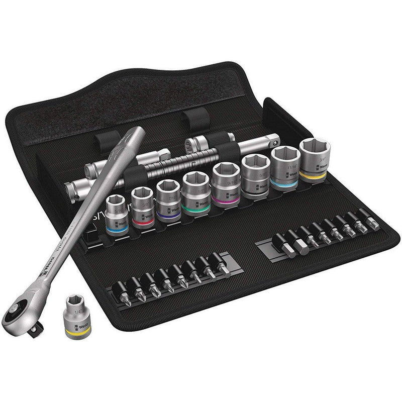 Wera  004048-   8100 SB 8 Zyklop Metal Ratchet Set with Switch Lever, 3/8" Drive - Wise Line Tools