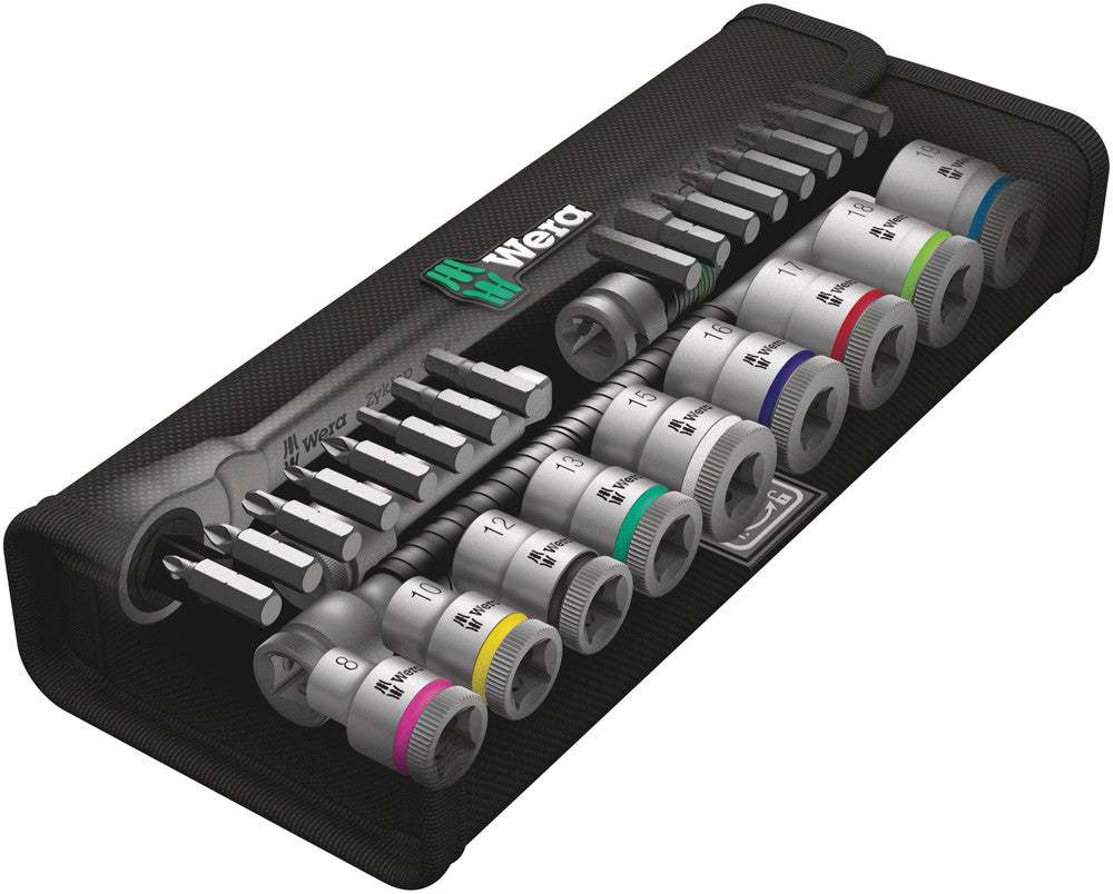 Wera  004048-   8100 SB 8 Zyklop Metal Ratchet Set with Switch Lever, 3/8" Drive - Wise Line Tools