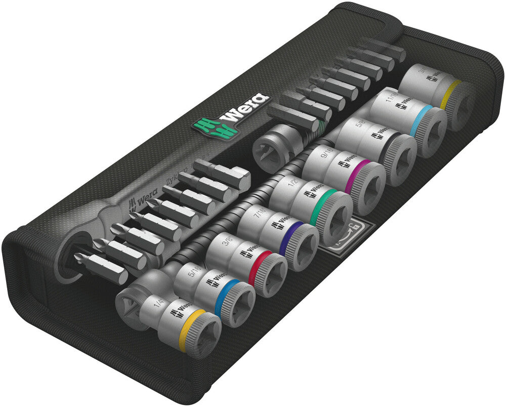 Wera 004051  -  Zyklop Switch 3/8" Drive SAE Socket Set - Wise Line Tools