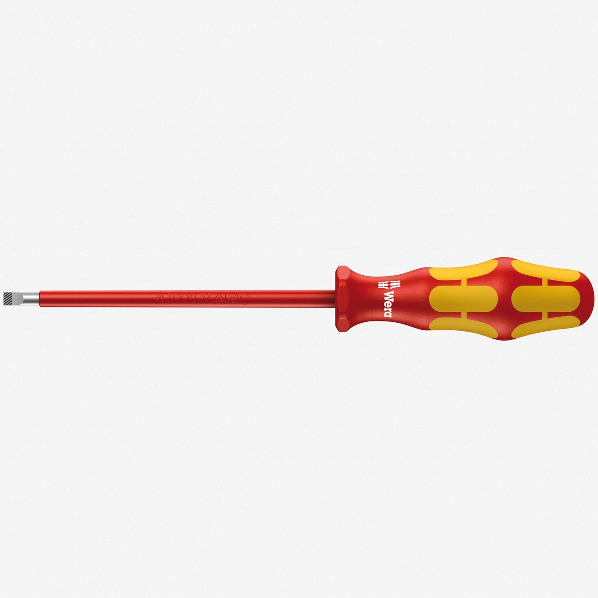 Wera 006120  -  Kraftform Plus Series 100 5" 5.5mm 1000V VDE Insulated Slotted Screwdriver - Wise Line Tools
