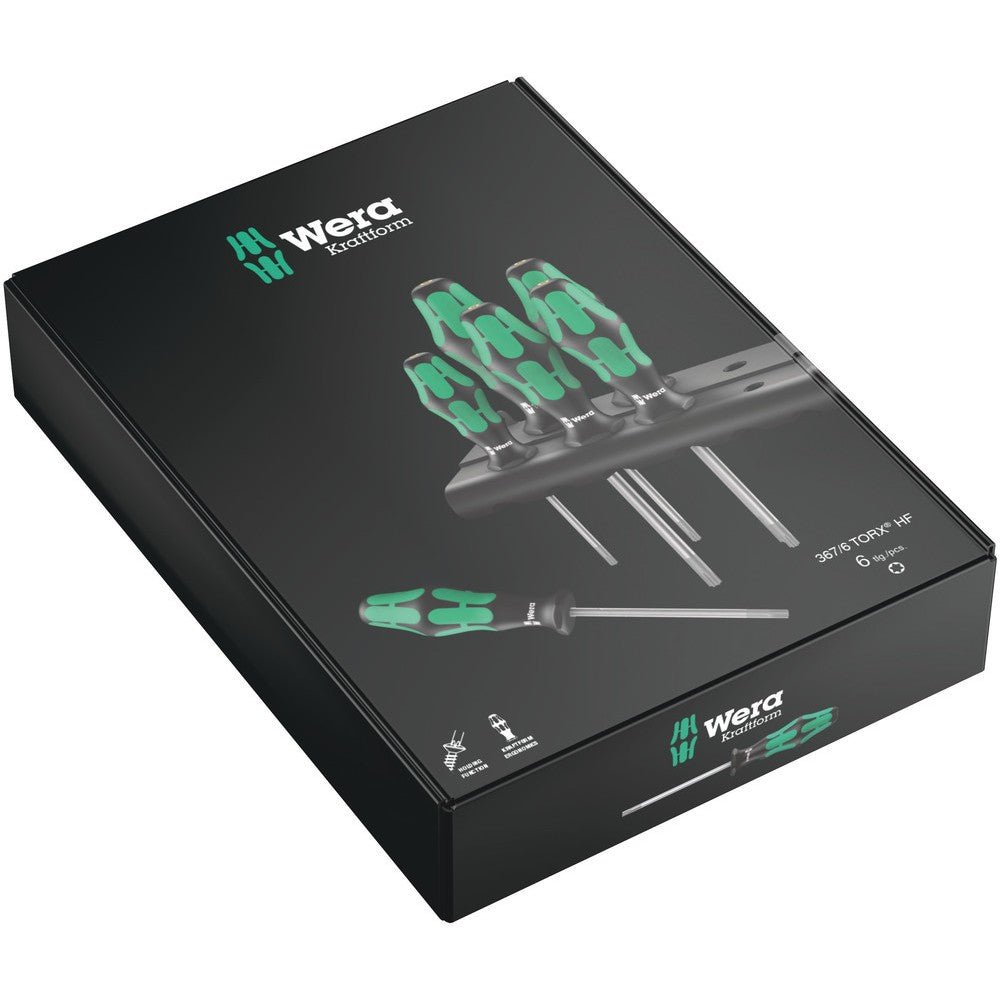 Wera 028059- 367/6 TORX® HF Kraftform Plus Screwdriver Set with Holding Function and Rack WERA