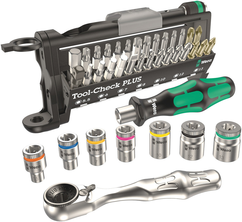 Wera 056490  -  Tool-Check Plus Bit Ratchet Set with Sockets - Metric - Wise Line Tools