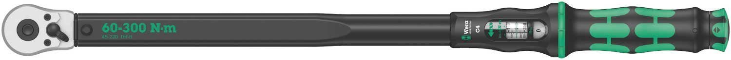 Wera 075623 Torque Wrench 60-300 Nm Reversible Ratchet 1/2" Drive - Wise Line Tools