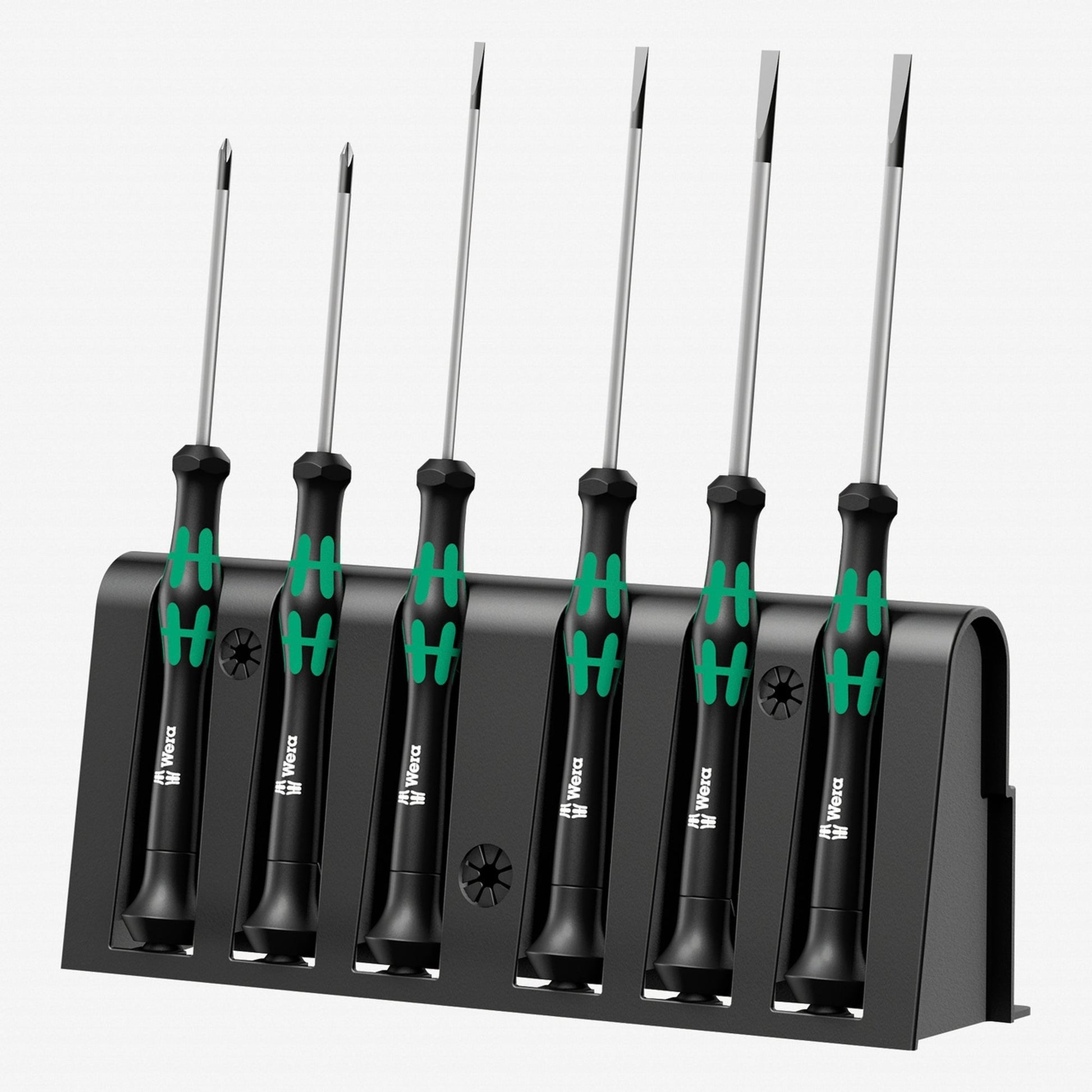 Wera 118150 Kraftform Micro Slotted/Phillips Precision Screwdriver Set + Rack - Wise Line Tools