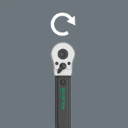 Wera WER-075611 Click-Torque B 2 torque wrench with reversible ratchet, 3/8"" x 20-100 Nm", black/green - Wise Line Tools