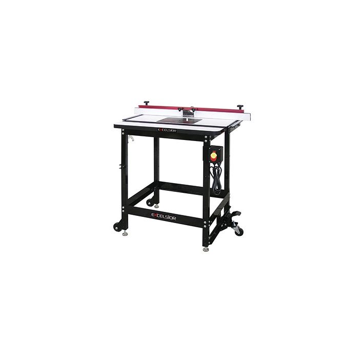 King Canada XL-200MEP Excelsior Router Table Kit with MDF Table, Deluxe Fence, Floor Stand & Phenolic Plate - Image 7
