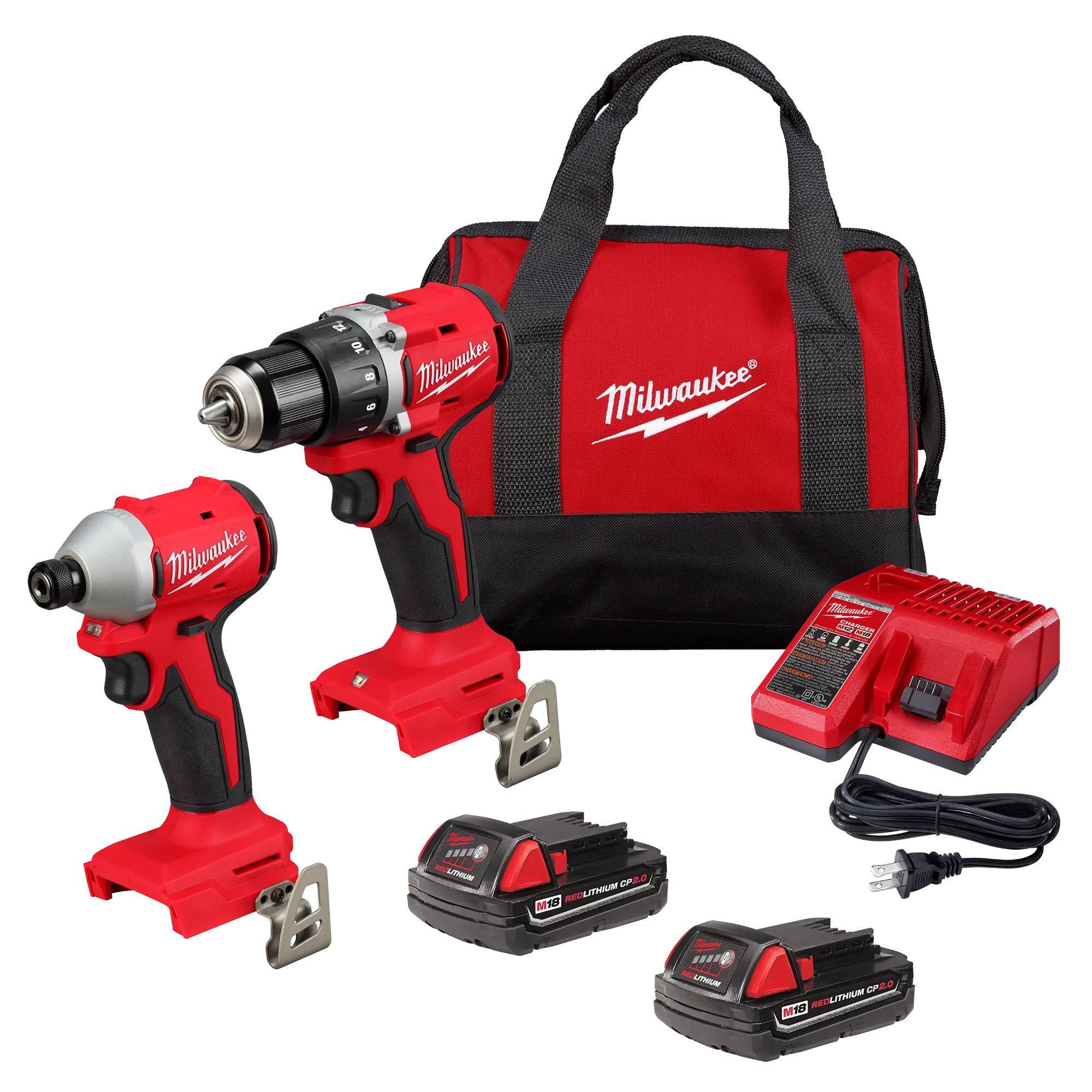 MILWAUKEE 3692-22CT M18™ Compact Brushless 2-Tool Combo Kit