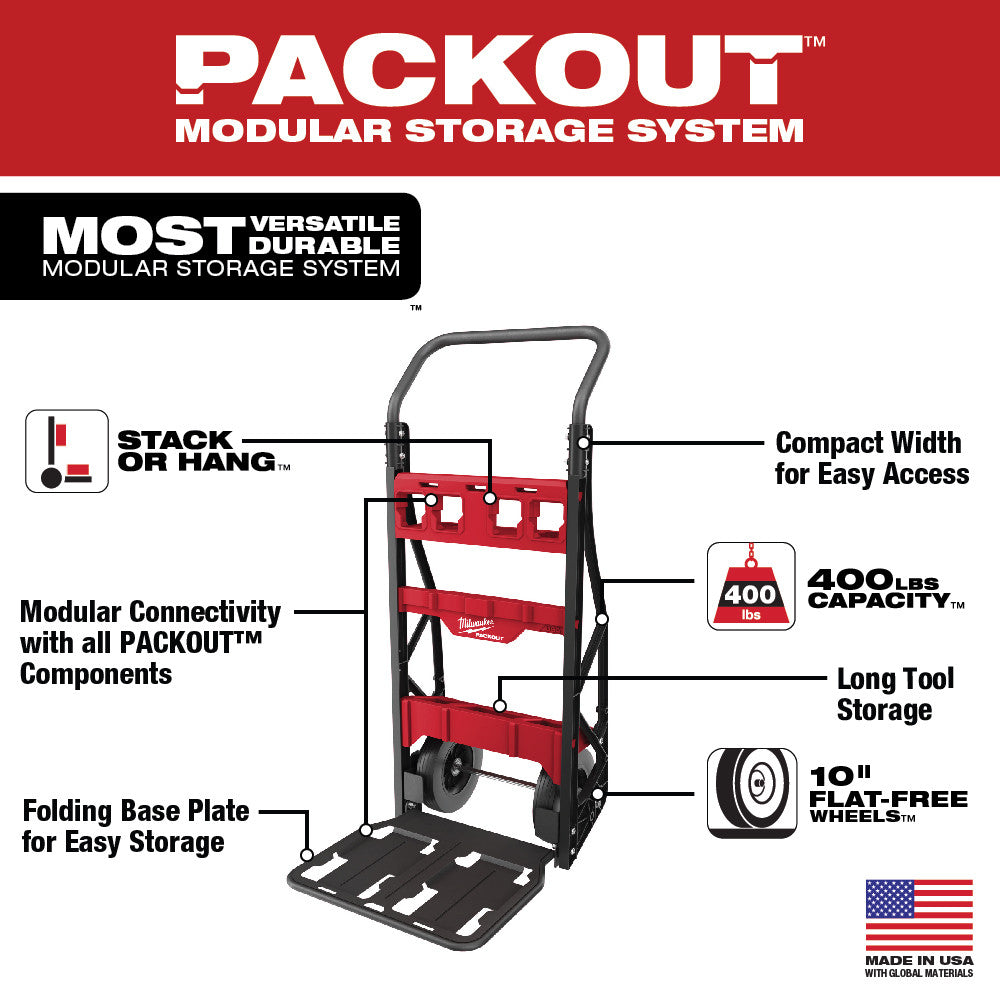 Milwaukee 48-22-8415 - PACKOUT™ 2-Rad-Wagen