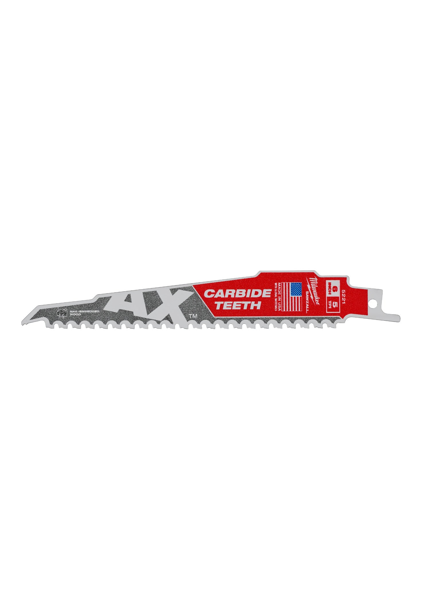 Milwaukee 48-00-5221 - Lame SAWZALL™ The Ax™ avec dents en carbure 6 po 5T