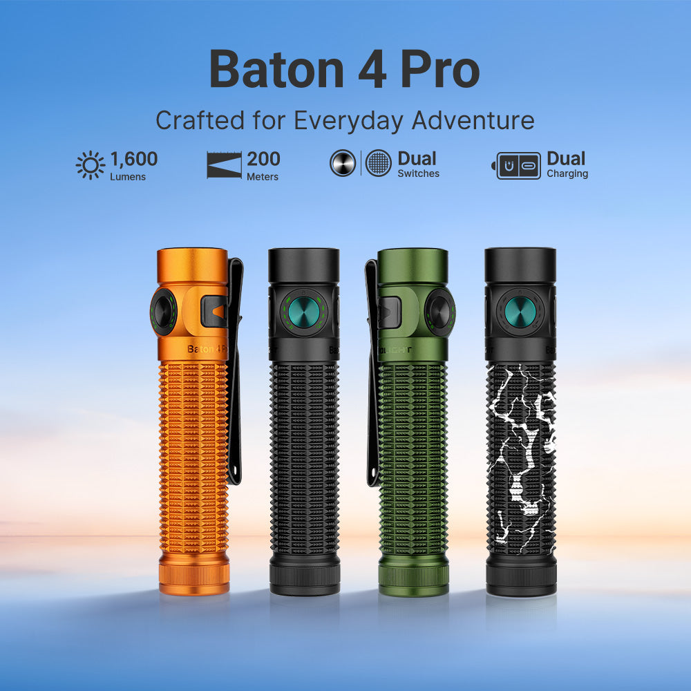 OLIGHT BATON4PRO - Baton 4 Pro EDC Flashlight - 1600 Lumens USB-C