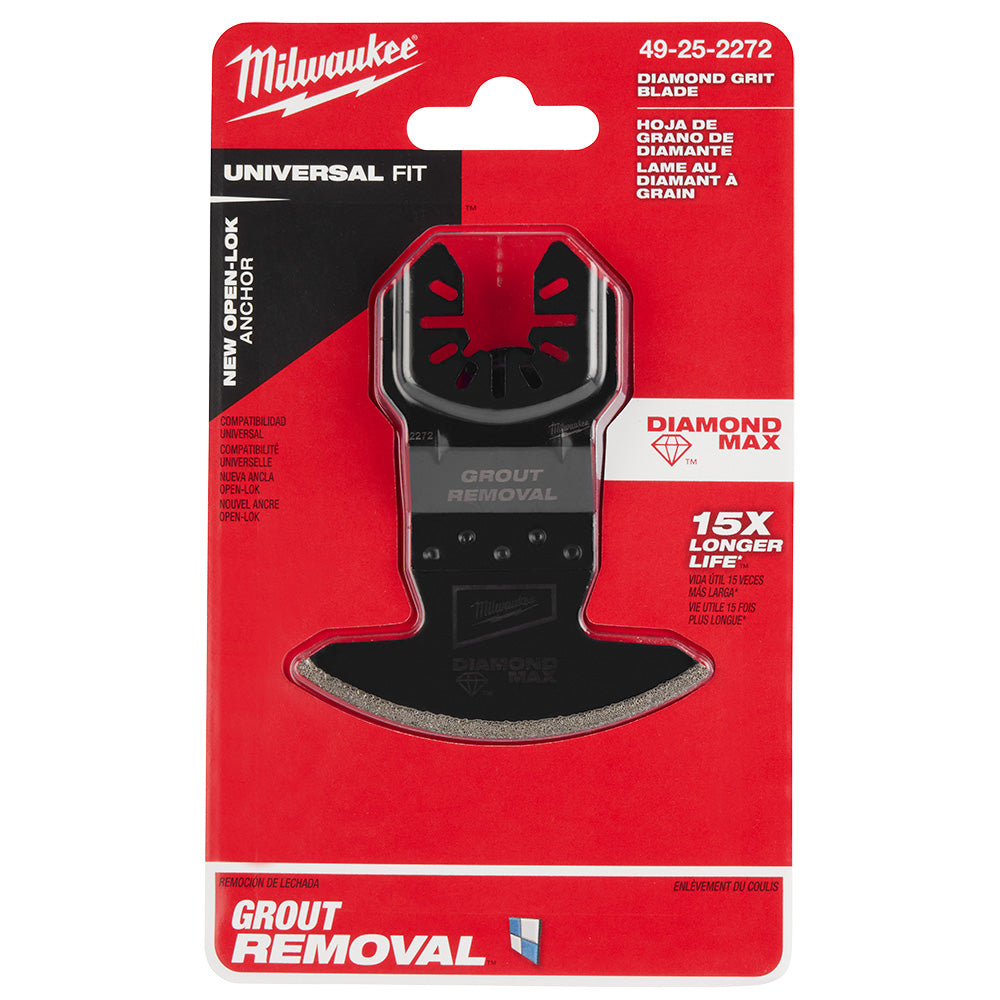 Milwaukee 49-25-2272 - OPEN-LOK™ DIAMOND MAX™ Diamant-Korn-Fugenentfernungs-Multifunktionswerkzeugklinge