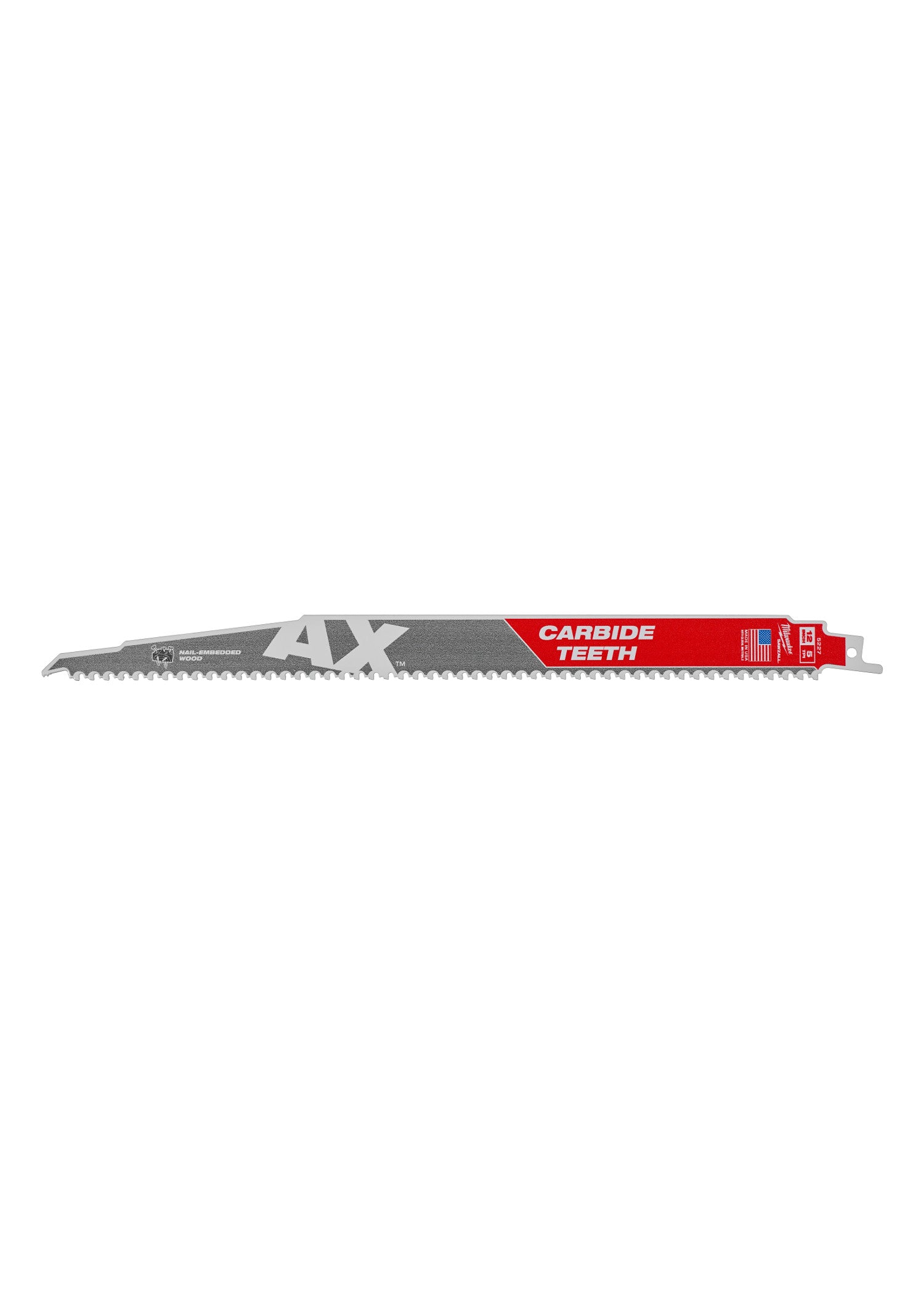 Milwaukee 48-00-5227 - The Ax™ with Carbide Teeth SAWZALL™ Blade 12 in. 5T