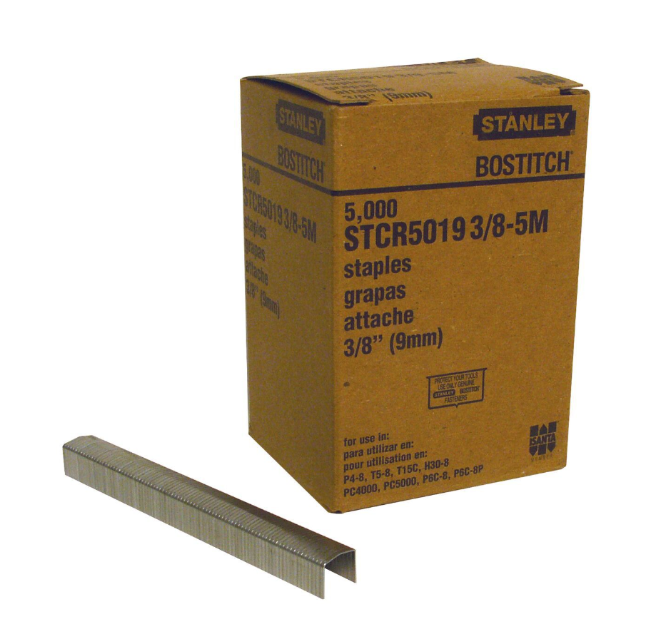 STCR501938 - CFPS 3/8" Crown Staples for Bostitch Hammer Tacker - Box 5000