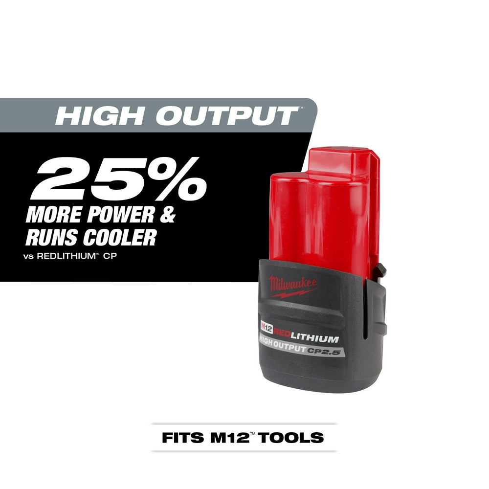 Milwaukee 48-11-2425 - M12 REDLITHIUM™ HIGH OUTPUT™ CP2.5 Akkupack