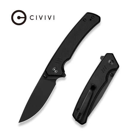 CIVIVI CIV-C24012-1 - Merit Flipper Folding Knife - Black G10
