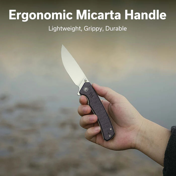 CIVIVI C24012-3 - Merit Folding Knife - Purple Canvas Micarta