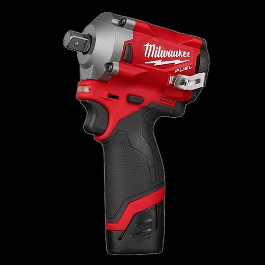Milwaukee 2555P-22 M12 FUEL 1/2" Stubby Impact Wrench Kit with Pin Detent