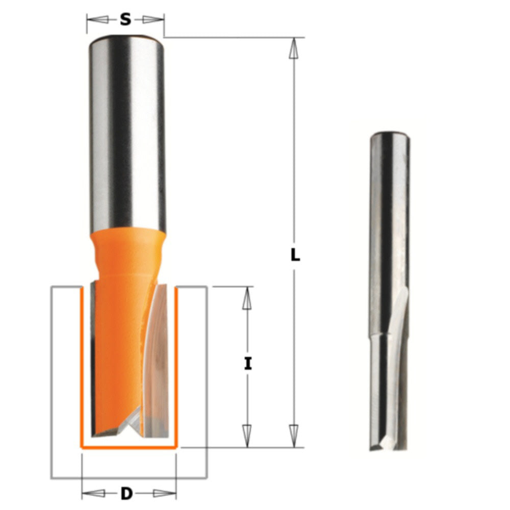 CMT 811.096.11 - Straight Router Bit - 3/8-Inch Diameter, 1/4-Inch Shank